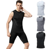 TENGOO Gym Sports Shirt Sleeveless Quick-dry High Elastic Printing Fashion Fitness Sportswear for Running Hiking Fashing