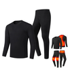 TENGOO HD-02B Heating Underwear Pant Set Fleece Lined Thermal Long Sleeves Trousers Men Women Heated Suit USB Electric T