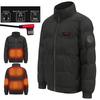 TENGOO HJ-07A Electric Heated Jacket - 7 Heating Areas,  Thickening Thermal,  Windbreaker,  High Neck Coat for Winter Outdo