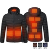 TENGOO HJ-09A 9 Areas Heating Jacket USB Winter Outdoor Electric Heated Jackets Warm Sports Thermal Coat Clothing Heatab