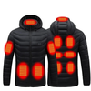 TENGOO HJ-11 Unisex 11 Areas Heating Jacket 3-Modes Adjust USB Electric Heated Coat Thermal Hoodie Jacket for Winter Spo