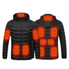 TENGOO HJ-11 Unisex 11 Areas Heating Jacket 3-Modes Adjust USB Electric Heating Coat Thermal Hoodie Jacket for Winter Sp