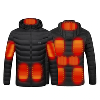 TENGOO HJ-11 Unisex 11 Areas Heating Jacket 3-Modes Adjust USB Electric Heating Coat Thermal Hoodie Jacket for Winter Sp