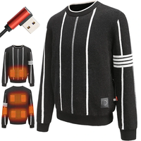 TENGOO HS-08A Heated Sweater 8 Heating Zones 3 Temperature Level Control Washable USB Electric Heating Thermal Shirt for