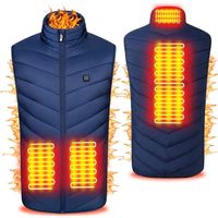 TENGOO HV-04B Unisex 4 Places Heating Vest 3-Gears Heated Jackets USB Electric Thermal Clothing Winter Warm Vest Outdoor