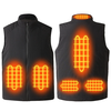 TENGOO HV-06S 6 Areas Heated Vest Winter USB Electric 3 Gear Adjustable Temperature Heated Vest Windproof Washable Therm