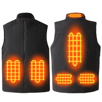 TENGOO HV-06S 6 Areas Heated Vest Winter USB Electric 3 Gear Adjustable Temperature Heated Vest Windproof Washable Therm