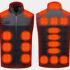 TENGOO HV-21D 21 Zones Heating Vest Rechargeable Smart Thermal Warm Washable Color Matching Jacket Heated Hooded Coat Ou