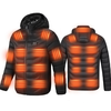 TENGOO HZ-23 23 Zones Heating Jacket Zipper Adjustable Size USB Charging Smart Thermal Warm Jacket Men