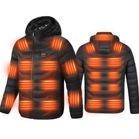 TENGOO HZ-23 23 Zones Heating Jacket Zipper Adjustable Size USB Charging Smart Thermal Warm Jacket Men