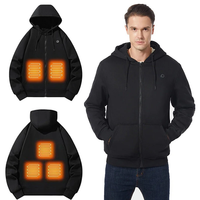 TENGOO HZ05 Smart Heated Zipper Hoodies Sweatshirt 5 Heating Areas Quick Heating USB Rechargeable Washable Safety Fashio
