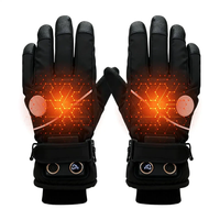 TENGOO USB Charging Heated Gloves Touchscreen 3 Levels Temperature Windproof Warm Cycling Gloves for Outdoor Winter Skii