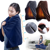 TENGOO USB Electric Heated Shawl 100*70cm Soft Flannel Heated Wrap Blanket Winter Wearable Fast Heating Electric Throw B