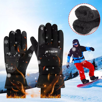 TENGOO USB Heated Gloves for Men Cycling Gloves Winter Waterproof Cold Padded Thickened Touch Screen Gloves Charging Hea