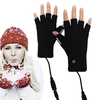 TENGOO Winter Electric Heated Gloves USB Rechargeable Half-finger Gloves Hand Warmer Heating Gloves Thermal Touch Screen