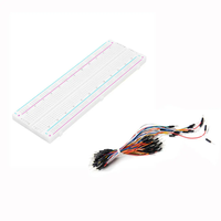 Test Develop DIY 830 Point Solderless PCB Breadboard For MB-102 MB102 with 65pcs Male To Male Breadboard Wires Jumper Ca