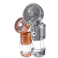 Tevorex Solar Portable Camping Lanterns Electric Fan Light Built-in Battery Solar Power Hanging Tent Rechargeable Outdoo