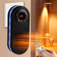 Tevorex Wall-Mounted Desktop Heater with 5-Color Night Light,  Fast Heating & LCD Display,  2 Gears Adjustment Timer Heate