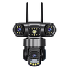 Three-lens 6MP WiFi PTZ Camera Intelligent Wireless Night Vision Motion Recognition Two-way Audio Real-time Monitoring C
