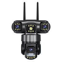 Three-lens 6MP WiFi PTZ Camera Intelligent Wireless Night Vision Motion Recognition Two-way Audio Real-time Monitoring C