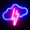 Thunderstorm Shape LED Neon Light Battery Box USB Dual Powered Lightnings Shape Light
