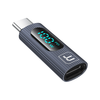 Toocki TQ-OTG07 Type-C Male to Type-C Female OTG Adapter Converter with Smart Digital Display for Phone Laptop Tablet