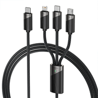 Toocki TQ-X07 100W USB-C to USB-C/Micro/iP Cable Fast Charging Data Transmission Tinned Copper Core Line 1.2M Long for i
