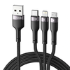 Toocki TQ-X61 6A 100W USB-A to iP/Micro/Type-C Cable Fast Charging Data Transmission Copper Core Line 1.2M Long for iPho