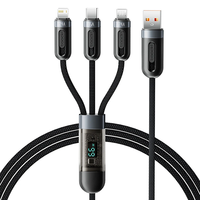 Toocki TQ-X62 6A 66W USB-A to Type-C/Micro/iP Cable Digital Display Fast Charging Data Transmission Thicken Copper Core