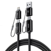 Toocki TQ-X95 240W 4-in-1 USB Cable USB-C/USB-A to USB-C/iP PD3.1 8K@60Hz 40Gbps Fast Charging Data Transmission Tinned
