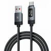 Toocki TX111A2 6A 100W USB-A to USB-C Cable with OLED Digital Display Fast Charging Data Transmission Tinned Copper Core
