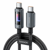 Toocki TX112C2 PD100W Type-C to Type-C Hollow Design Cable with Dynamic RGB Light Fast Charging Data Transmission Tinned