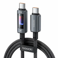 Toocki TX112C2 PD100W Type-C to Type-C Hollow Design Cable with Dynamic RGB Light Fast Charging Data Transmission Tinned