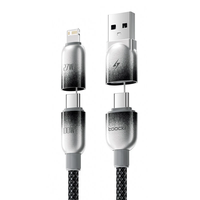 Toocki X118C2 100W USB-A/Type-C to Type-C/iP Cable Fast Charging Data Transmission Tinned Copper Core Line 1.2M Long for