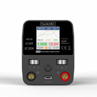 ToolkitRC P200 Mini 30V AC100W DC200W 10A GaN Adjustable Mini Desktop Power Supply USB Output
