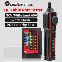 TOOLTOP ET606 Network Cable Tester POE Test 3KM Digital Cable Tracing Cross Short Circuit Checking Crystal Port RJ45/RJ1