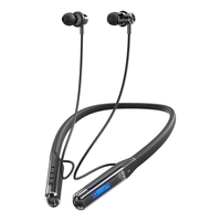 TOURACE BT-125 Headphone Neckband bluetooth Earphone HiFi Surround Stereo Dual Mic ENC Call Noise Cancelling LED Digital