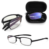 TR90 Folding Reading Glasses with Zipper Case Unisex Portable Lightweight Presbyopic Eyeglasses Readers Eyewear +1.5 ~ 3
