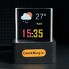 Transparent Mini WiFi Weather Clock GIFTV Smart Weather Station with GIF Animation Album Holographic Creative Gift Photo