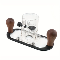 Trimming Machine Router Plunge Base for 65mm Trimming Machine Transparent Acrylic Design with Wooden Handles for Precise