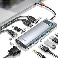 [Triple Display] Baseus 11-In-1 MST USB Type-C Hub Docking Station Adapter With Dual 4K HDMI HD Display / 1080P VGA / 10