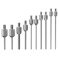 Tungsten steel flat measure pin M2.5 head dial indicator needle thread centimete probe D1.0xL10 - D1.5xL30 precision sty