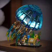 TUOMU T1127 Biomimetics‌ Mechanical Illuminated Jellyfish Building Block Assembly Kit Creative Night Light Desktop Ornam
