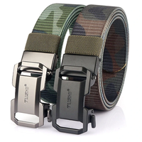 TUSHI 120cm Military Tactical Belt Tight Sturdy Nylon Heavy Duty Hard Self-buckle Belt for Outdoor Camping Hiking Advent