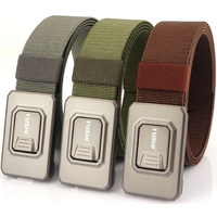 TUSHI Aluminum Alloy Quick Release Buckle Elastic Belt for Men Tactical Belt Outdoor Army Hunting Belt Adjustable Stretc