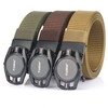 Tushi Smart Tactical Belt Automatic Quick Unlock Buckle Premium Nylon Canvas Casual Belt for Outdoors Camping Hiking Fis