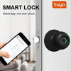 Tuya Bluetooth Spherical Smart Fingerprint Lock Smart Door Knob Digital Electronic Door Knob Rechargeable Biometric Fing