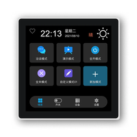 Tuya Smart Home Multiple Zigbee3.0 Control Panel 4-inch LCD Touch Screen 3 Gang Smart Switch APP Remote Control Zigbe Ga