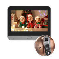 Tuya Smart WiFi Doorbell 1080P Peephole Camera 2MP 2304x1296P PIR Motion Alexa Google Integration 5000mAh Battery Two-Wa