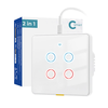 Tuya Smart WiFi RF433 Wall-mounted Light Switch Touch Panel Control Timing Function Remote APP Control Voice Control wit